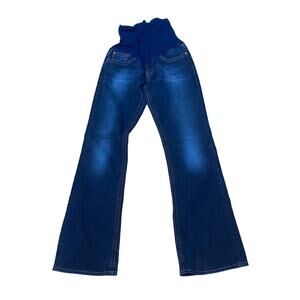 Mavi Pea In The Pod Maternity Jeans Bootcut Dark Wash Denim Sz S Inseam 32"